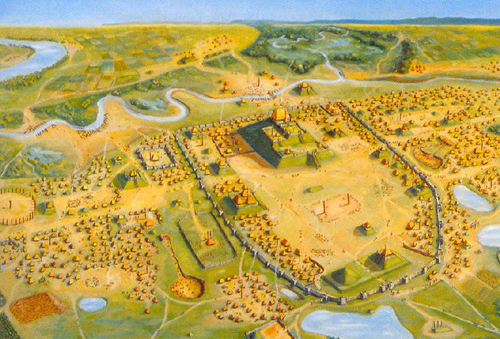 Cahokia from the air.